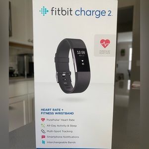Fitbit Charge 2 Heart Rate + Fitness Wristband, Black